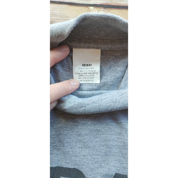 Vintage Army Akwa Tek Made In USA Logo Gray Long Sleeve Medium A2 - Picture 3 of 4